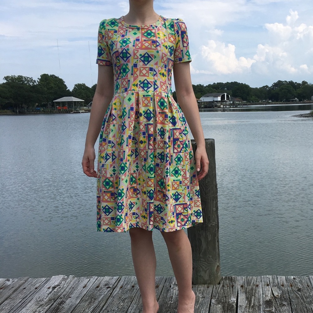 Print Dress Lularoe Small S multicolor
